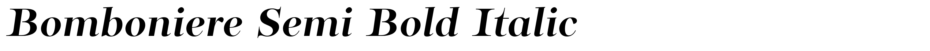 Bomboniere Semi Bold Italic